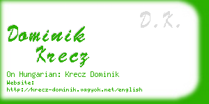 dominik krecz business card